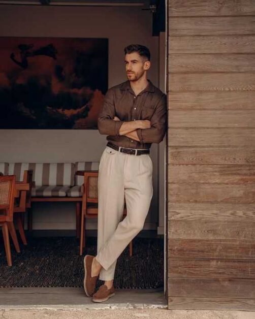 Beige Pants Combination 8 Outfit Ideas beige-pants-combination-8-outfit-ideas
